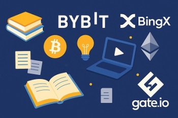 Бесплатное обучение криптовалюте и трейдингу — сравнение курсов Bybit, BingX и Gate.io
